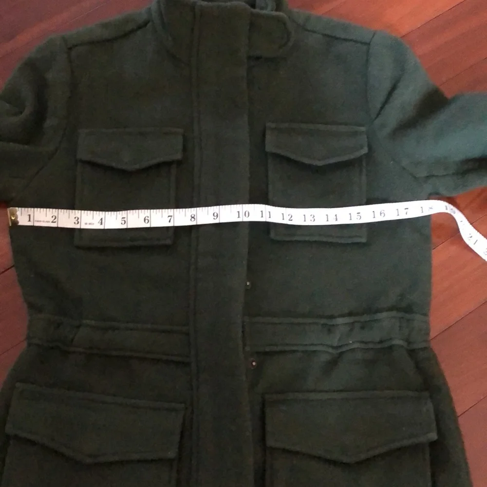 Lucky Brand Olive Green Military Style Field Jacket Wool Blend - Picture 12 of 15